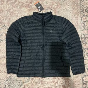 Mens XL Mountain Hardware 600 fill puffer brand new with tags. Dark grey.